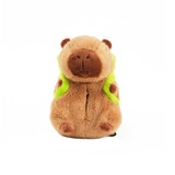 Cute Capybara Tissue Holder for Car - Plush Toy with Storage - Front View