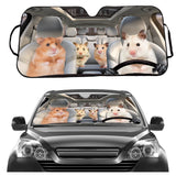 Hamster Driving Car Sunshade for Windshield - UV Protection