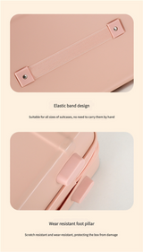 Personalized stylish and lightweight Light white mini suitcase for short trips - Side View