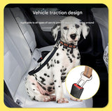 Black Shock Absorbing Dog Leash with Reflective Stitching - 135cm for Small to Large Dogs - Front View