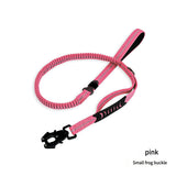 Pink Shock Absorbing Dog Leash with Reflective Stitching - 135cm for Small to Large Dogs