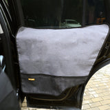 Pet Car Door Protector with Storage Pocket  - 77x64cm Grey - Top-Down View