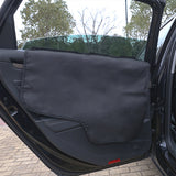 Pet Car Door Protector with Storage Pocket  - 77x64cm Black - Top-Down View