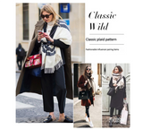 Cozy Color Block Fringe Scarf - Khaki Shawl for Fall and Winter