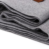 Luxury Cashmere Blend Scarf, Large 200x70cm Fringed Scarf (Ivory) - Side View