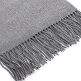Luxury Cashmere Blend Scarf, Large 200x70cm Fringed Scarf (Ivory)