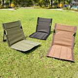 Portable Folding Beach Chair - Reclining Outdoor Seat 68x39.5x40.5cm with Carry Bag in black - Top-Down View