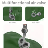 Inflatable Seat Cushion - Portable 40x30x5cm Camping Pad in Olive Green - Top-Down View