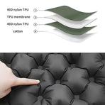 Inflatable Seat Cushion - Portable 40x30x5cm Camping Pad in Green, Portable