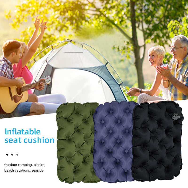 Inflatable Seat Cushion - Portable 40x30x5cm Camping Pad in Green, image 5
