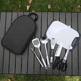 Portable Kitchen Utensil Storage Bag - Lightweight Organizer for Camping and Outdoor Cooking, Khaki