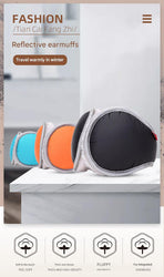 Green Winter Comfort Folding Earmuffs - Soft Fleece, Windproof and Waterproof