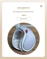 Green Winter Comfort Folding Earmuffs - Soft Fleece, Windproof and Waterproof - Side View