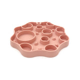 Silicone Dog Slow Feeder and Licking Mat - 2 in 1 Puzzle Bowl for Dog Slow Feeding(Peach pink)
