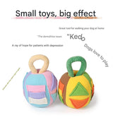 Interactive Dog Snuffle Ball Toy - Puzzle Treat Dispenser with Squeaker, green - Front View