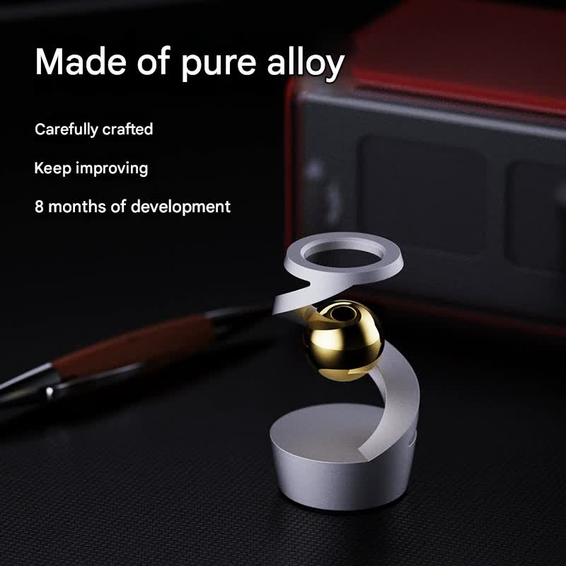 Desktop Levitating Gyro,Magnetic Floating Desk Toy for Stress Relief, Elegant Design-black