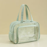 Waterproof beach bag with wet and dry separation, gym and swim storage bag, toiletries and cosmetic bag for swimsuits and goggles (green has shoe