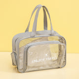 Waterproof beach bag with wet and dry separation, gym and swim storage bag, toiletries and cosmetic bag for swimsuits and goggles (Gray has shoe