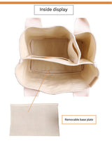 Dark gray Canvas Lunch Tote Bag - Stylish Handbag with Multiple Compartments for Women