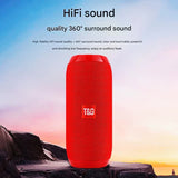 Red Portable Bluetooth Speaker - HiFi 360 Degree Audio Wireless Mini Speaker, Support Hands-free Calling