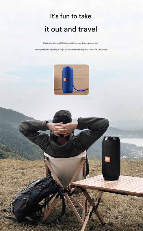 Red Portable Bluetooth Speaker - HiFi 360 Degree Audio Wireless Mini Speaker, Support Hands-free Calling