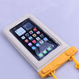 IPX8 Waterproof Phone Pouch with Inflatable Floating Layer,Touchscreen Dry Bag for Swimming(white) - 45-Degree Angle