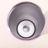 304 Stainless Steel Insulated Tumbler,Cartoon Design Portable Straw Cup for Home and Office(Lotus color) - Low Angle