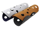 DIY Felt Cat Tunnel - Foldable Egg Roll-Shaped Pet Toy with Multiple Holes(Brown+Yellow) - 45-Degree Angle