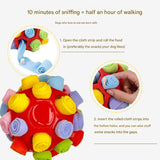 Rubber Snuffle Ball for Pets,Interactive Hollow Treat-Hiding Toy for Dogs and Cats(red) - Top-Down View