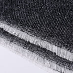 Solid Knit Poncho Shawl,Warm Fall/Winter Cape with Slit and Crossbar Design(Dark gray)