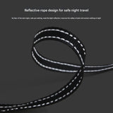Retractable Dog Leash - Reflective Pet Lead with 3m Extension, One-Button Control(Gray) - Top-Down View