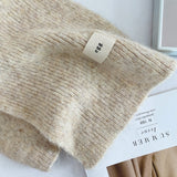 Blue Cozy Knit Scarf - Soft Wool-Blend Winter Neck Wrap, Warm and Stylish - 45-Degree Angle
