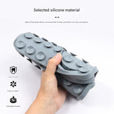 Pet Slow Feeder Lick Mat with Suction Cups - Anti-Anxiety Dog Feeding Mat(Grey) - Side View