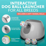 Automatic Dog Ball Launcher with Adjustable Distance - balls not included(blue) - Front View