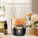 Crystal Humidifier with LED Light - Aromatherapy Diffuser for Home Relaxation(green) - Top-Down View