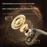 Bone Conduction Wireless Earbuds - Hi-Fi Sound with 360-Degree Design and Fitness Tracking(black) - Top-Down View