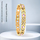 Magnetic Therapy Bracelet - Anti-Allergy Jewelry with Gemstone Design and Health Benefits(Steel)