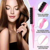 Complete Hair Styling Kit with Detangling Brushes, Combs, Spray Bottle, and Accessories(Purple) - Front View