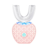 U-Shaped Automatic Ultrasonic Electric Toothbrush - 360 Deep Cleaning & Whitening, Rechargeable(pink)