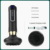 Rechargeable 6-Level Electric Cupping & Gua Sha Massager with LED Display & Magnetic Therapy Head(grey)