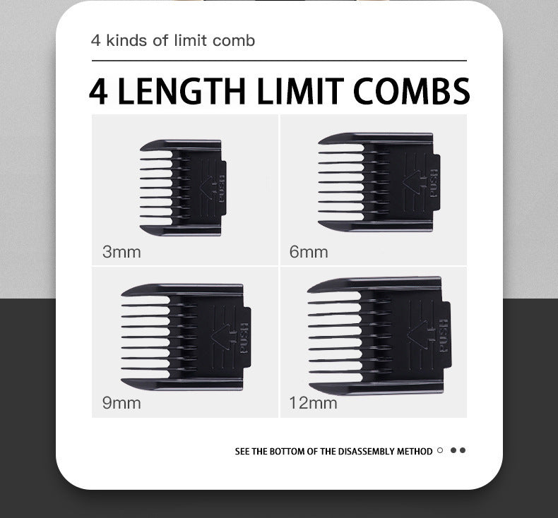Professional Pet Grooming Hair Clipper Kit - Rechargeable, Low Noise, with Ceramic Blades & 5-Speed