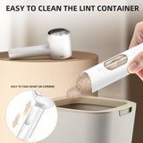 Rechargeable Electric Lint Remover with LED Display - 3 Speed Levels, USB-C Charging, 2600mAh Battery(black) - Top-Down View