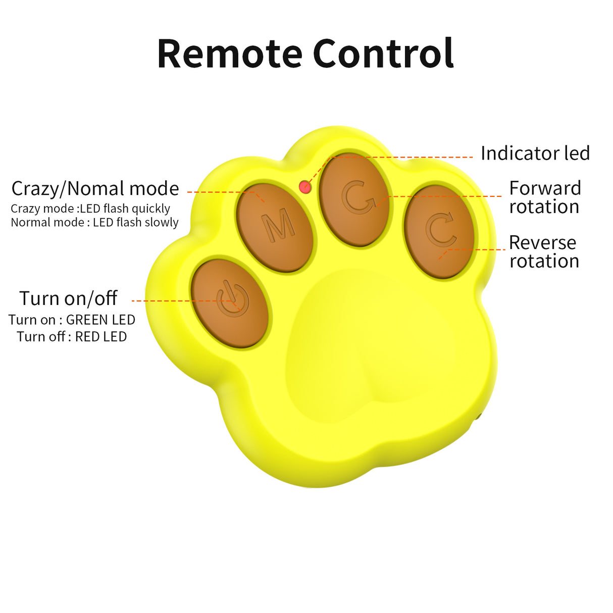 Interactive Auto Pet Toy Ball with Remote Control - USB Rechargeable, LED Lights, Sturdy & Waterproof(pink)