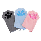 Adorable Pet Paw Grooming & Drying Mitt - Super Absorbent Fleece Material(pink) - Front View