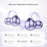 Stylish TWS Wireless Earbuds with Real-Time AI Translation - Immersive Sound & Touch Control(Gray) - Front View