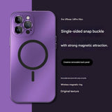 Innovative Detachable Backplate Case for iPhone 14 Pro Max with Strong MagSafe Compatibility(Purple) - Front View
