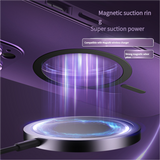 Innovative Detachable Backplate Case for iPhone 14 Pro Max with Strong MagSafe Compatibility(Purple) - Top-Down View