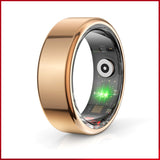 Advanced Smart Health Ring - 24/7 Heart Rate, SpO2, Sleep & Activity Tracker with Magnetic Charging(gold)