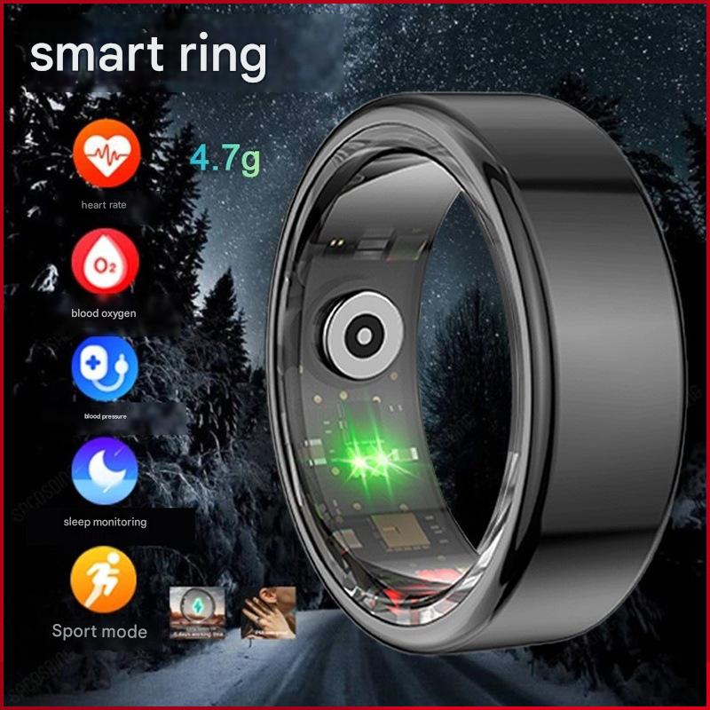 Advanced Smart Health Ring - 24/7 Heart Rate, SpO2, Sleep & Activity Tracker with Magnetic Charging(Silver)