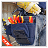 6-Piece Insulated Screwdriver Set - 1000V Rated, CR-V Steel with Magnetic Tips & Wall Rack - Front View